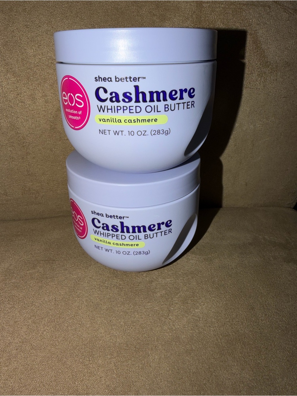 eos Cashmere Whipped Oil Butter - White with Pink Accent